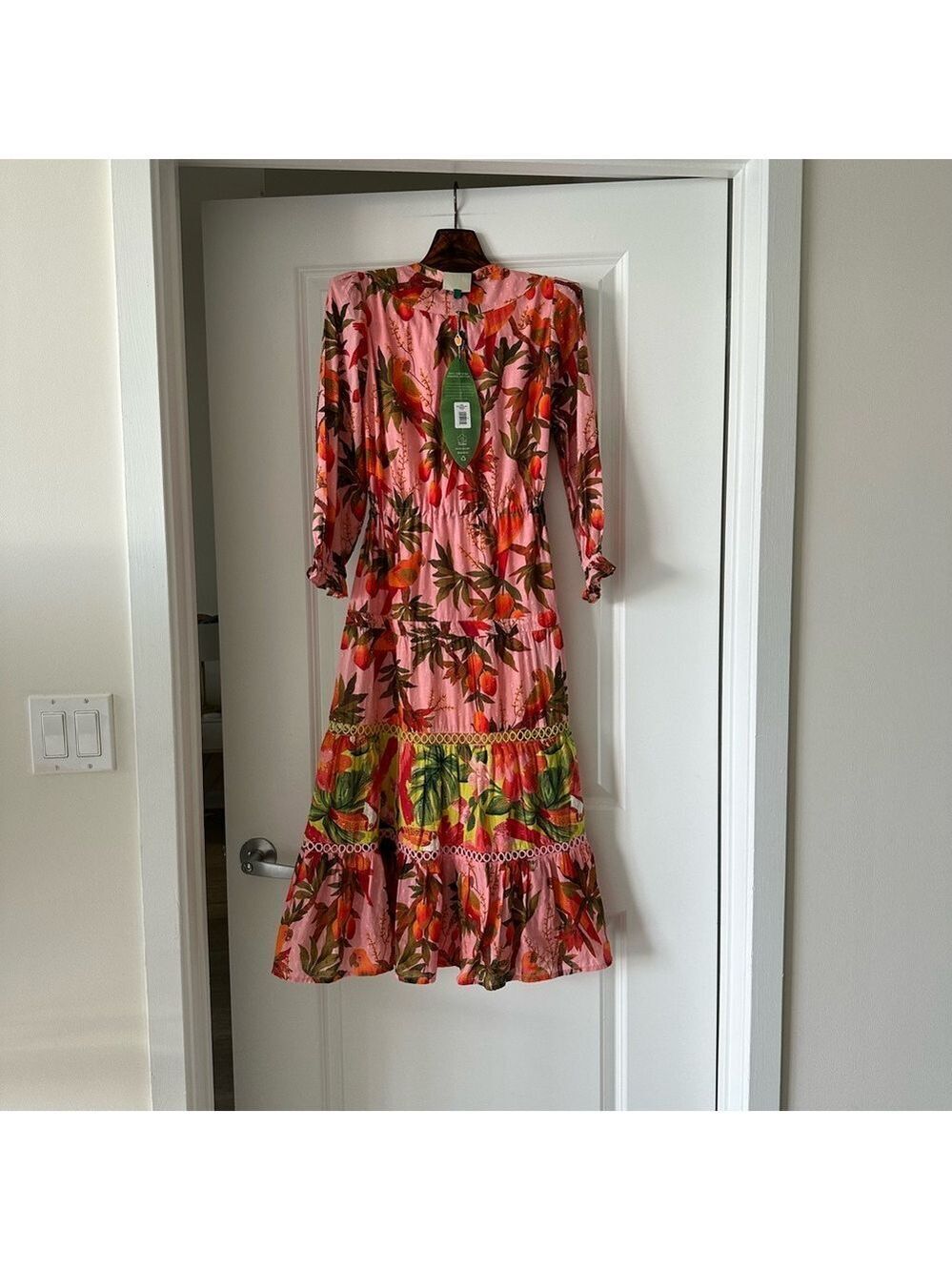 Farm Rio Mixed Mango Trees Midi Dress - Picture 13 of 13